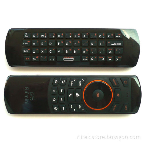 Rii Mini I25 (Layout Spanish) Air Mouse Keyboard for Smart TV, Mini PC Android, Playstation, xBox, HTPC, PC, Raspberry Pi